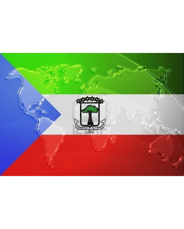 Bandera Guinea Ecuatorial 10 x 15 cm.