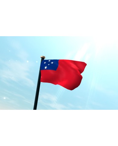 Bandera Samoa occidental exterior Bandera Samoa occidental exterior