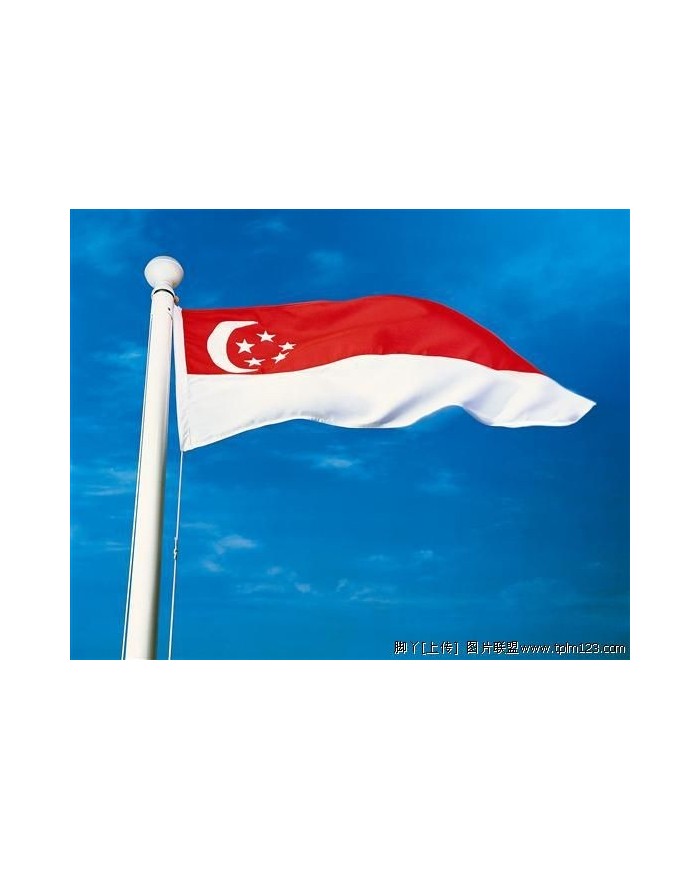Bandera Singapur exterior
