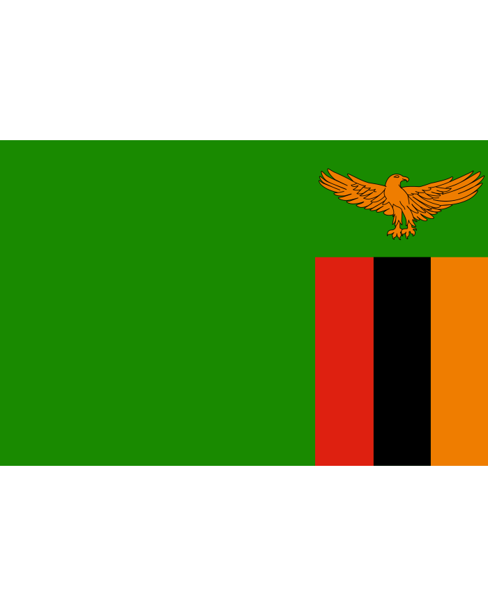 Bandera Zambia 10 x 15 cm.