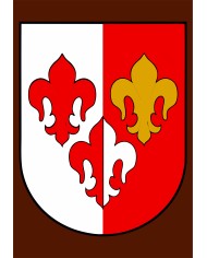 Bandera medieval flor de lys