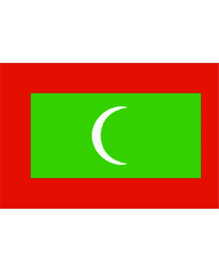 Bandera Maldivas 10 x 15 cm.