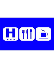 Bandera Hotel fondo azul