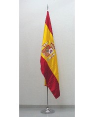 Base cónica y asta de metal cromado 2,30 metros Base cónica y asta de metal cromado 2,30 metros