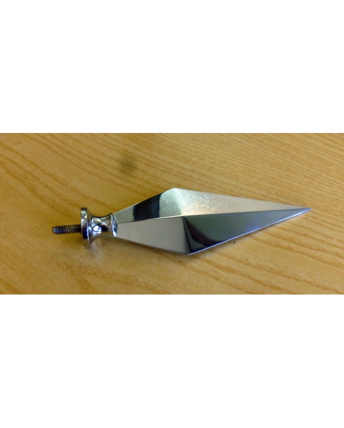 Base cónica y asta de metal cromado 2,30 metros Base cónica y asta de metal cromado 2,30 metros