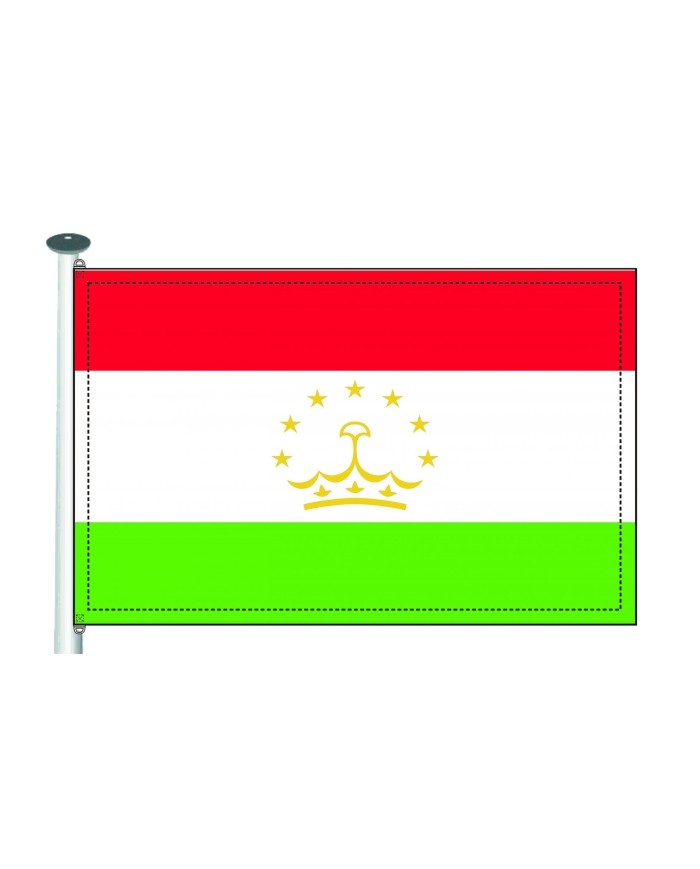 Bandera Tayikistán exterior