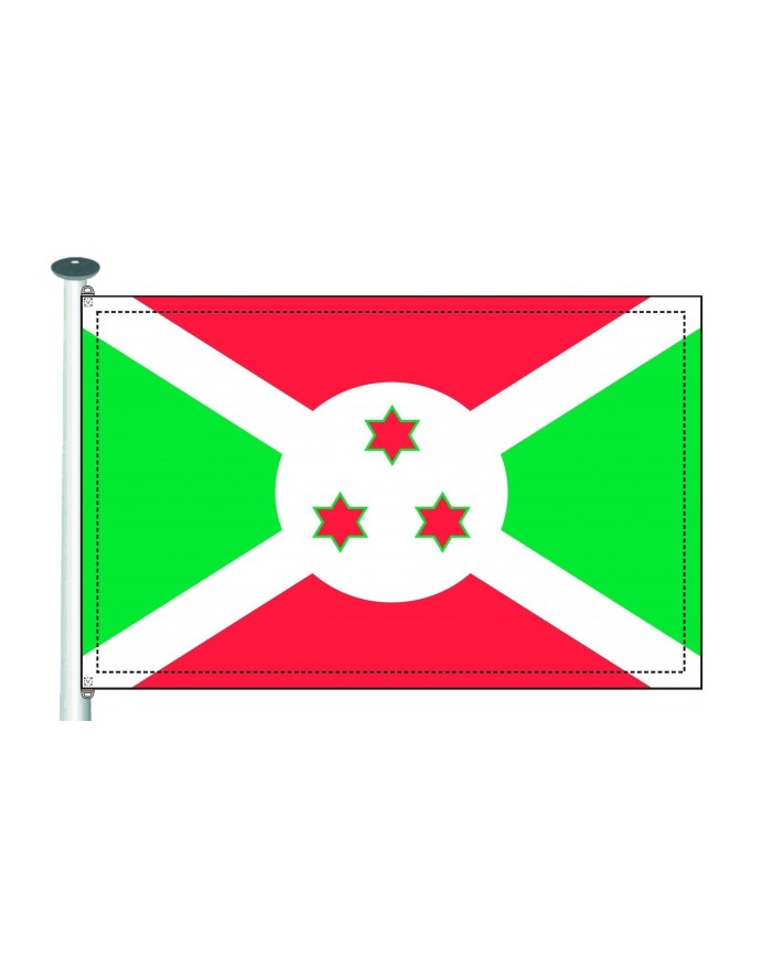 Bandera Burundi exterior