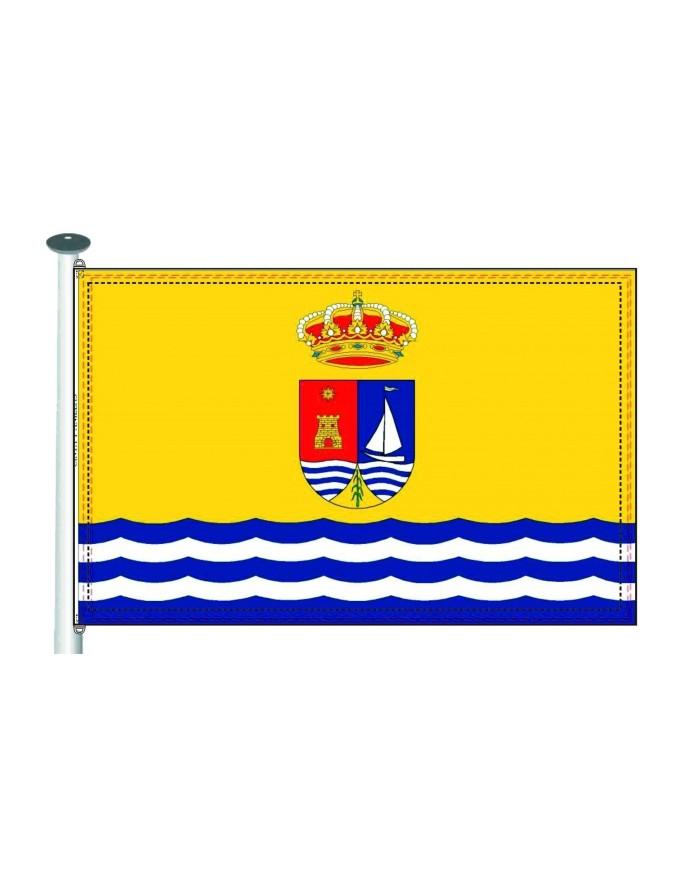 Bandera España con escudo de la U.D. Las Palmas - Banderas y Soportes