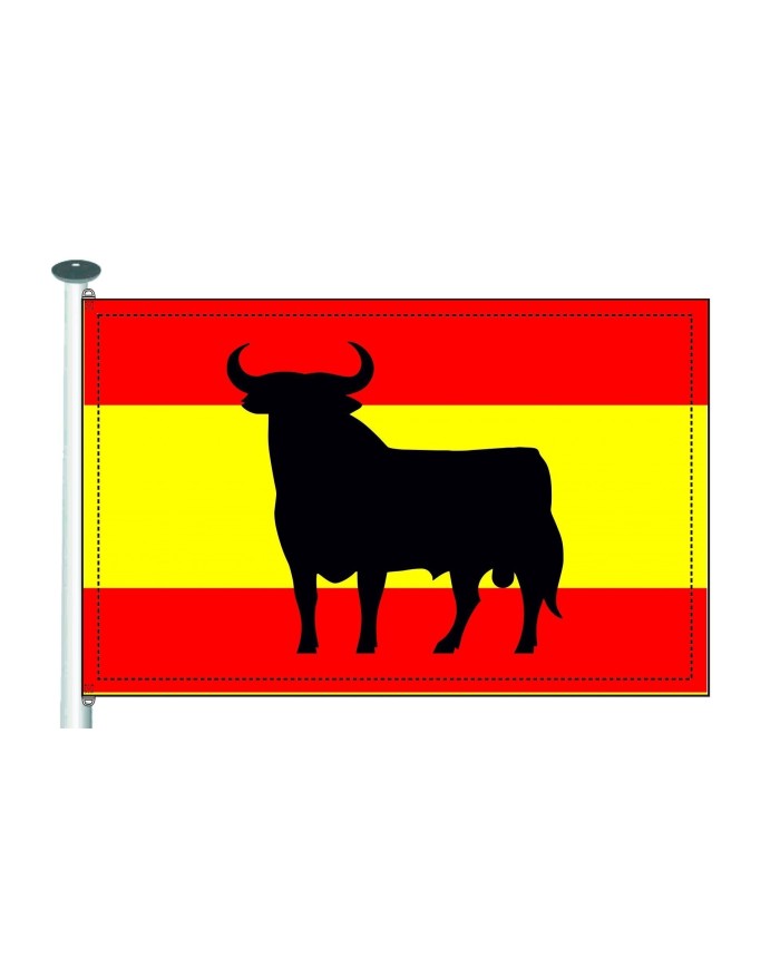 Bandera España con toro Bandera España con toro