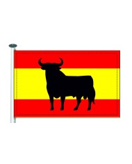 Bandera España con toro Bandera España con toro