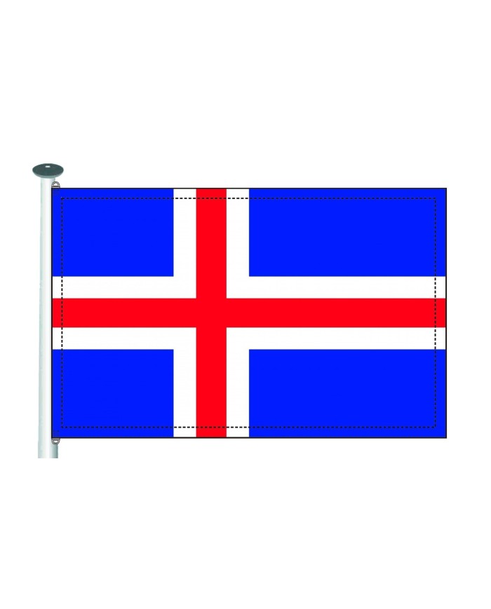 Bandera Islandia 10 x 15 cm.