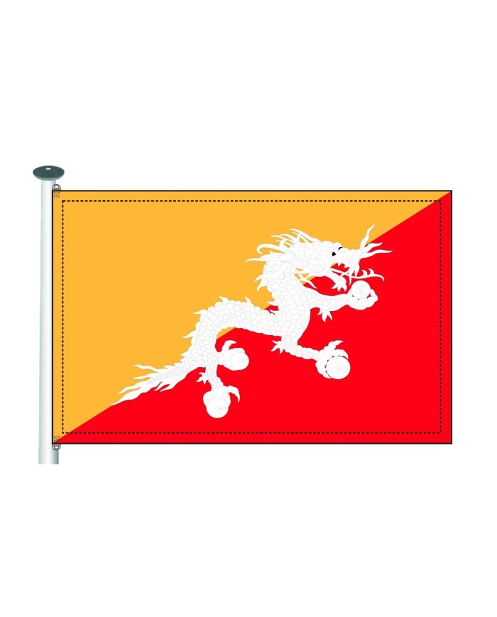 Bandera Bhután 10 x 15 cm. Bandera Bhután 10 x 15 cm.