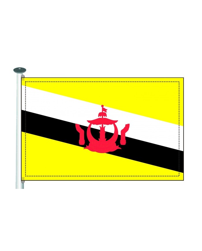 Bandera Brunei 10 x 15 cm. Bandera Brunei 10 x 15 cm.
