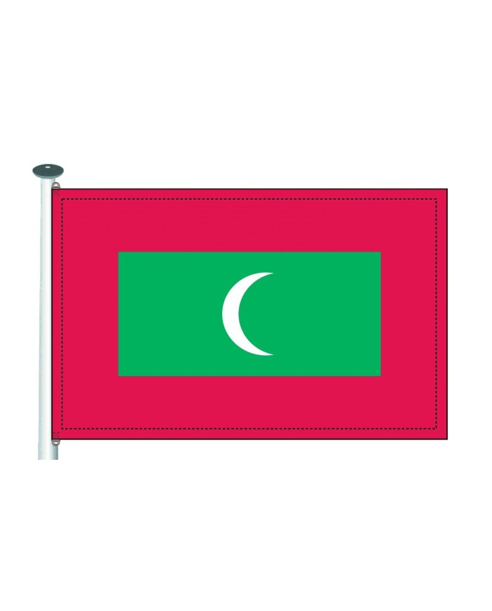Bandera Maldivas 10 x 15 cm.