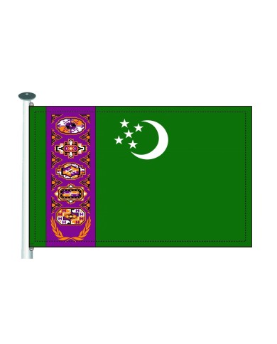Bandera Turkmenistán 10 x 15 cm. Bandera Turkmenistán 10 x 15 cm.