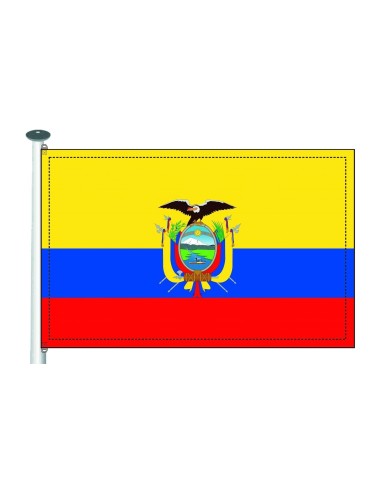Bandera Ecuador 10 x 15 cm.