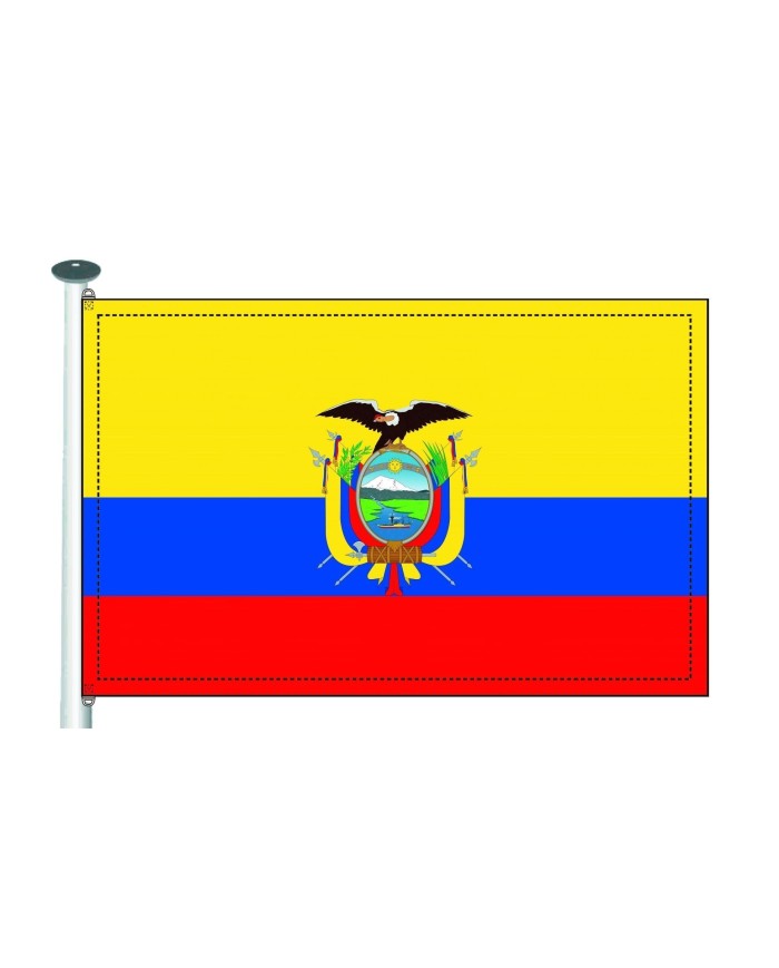 Bandera Ecuador 10 x 15 cm. Bandera Ecuador 10 x 15 cm.