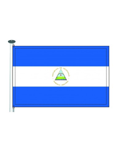 Bandera Nicaragua 10 x 15 cm. Bandera Nicaragua 10 x 15 cm.