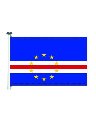 Bandera Cabo Verde 10 x 15 cm.
