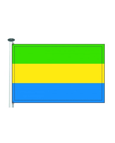 Bandera Gabón 10 x 15 cm.