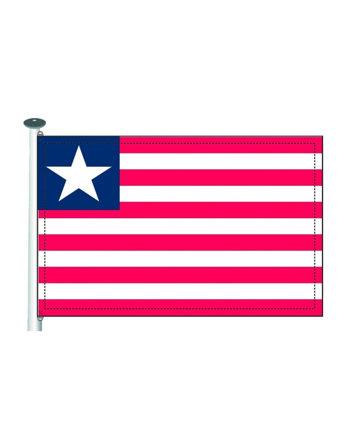 Bandera Liberia 10 x 15 cm.