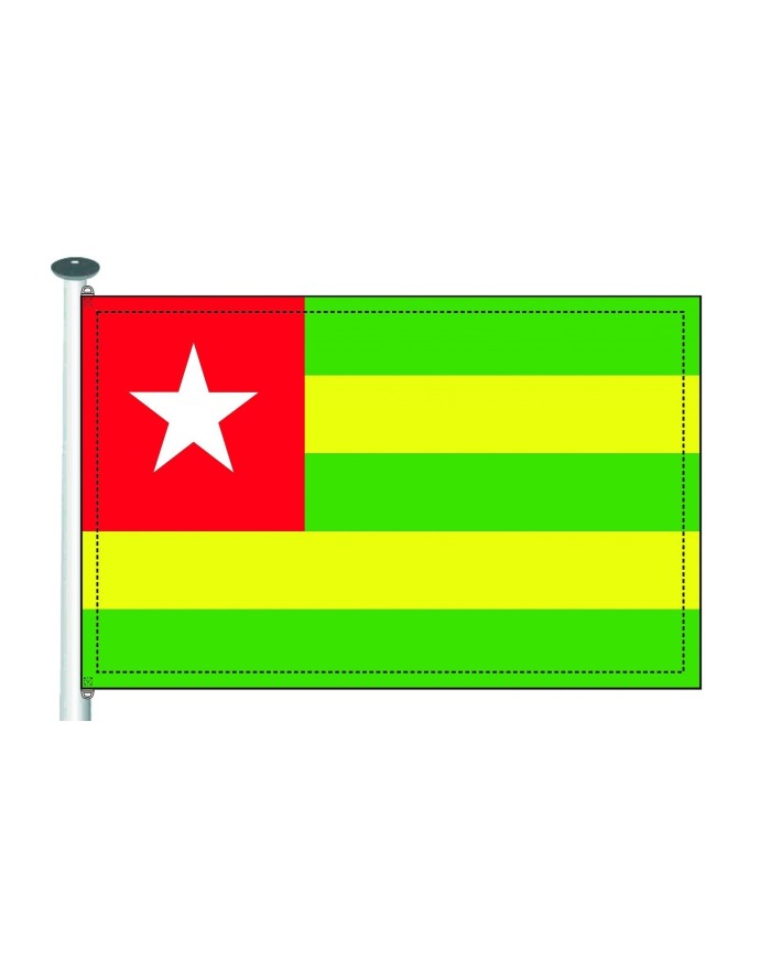 Bandera Togo 10 x 15 cm.
