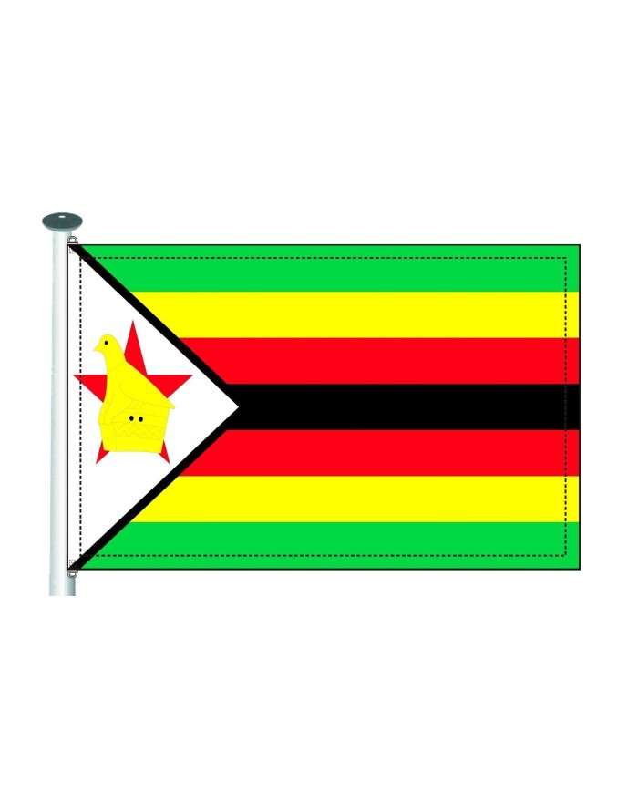 Bandera Zimbawe 10 x 15 cm.