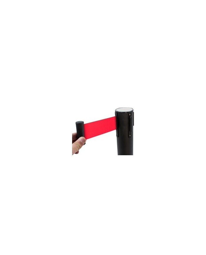 Separador retráctil negro con cinta roja Separador retráctil negro con cinta roja