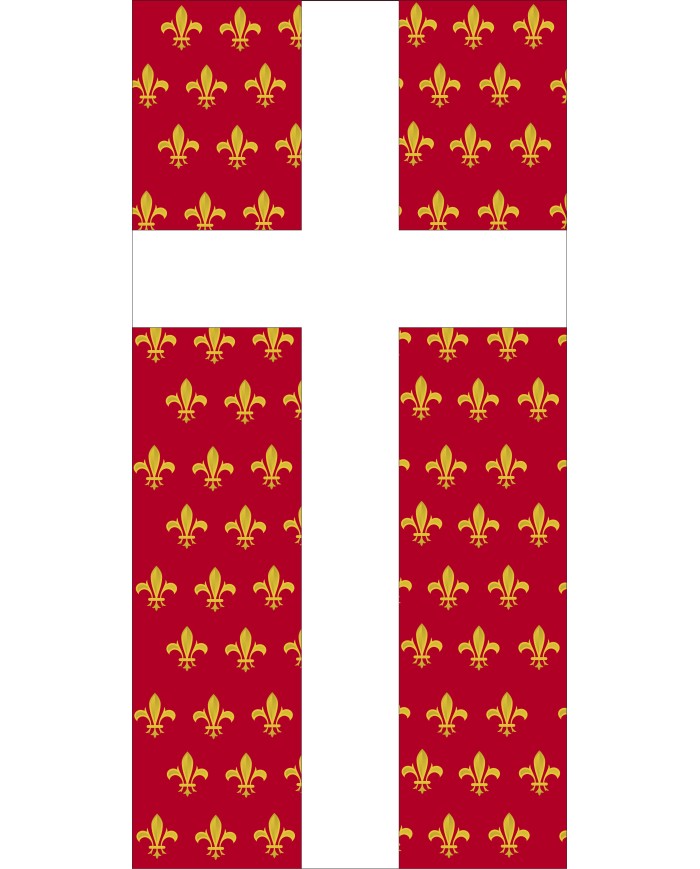 Bandera Medieval Cruz Blanca • 