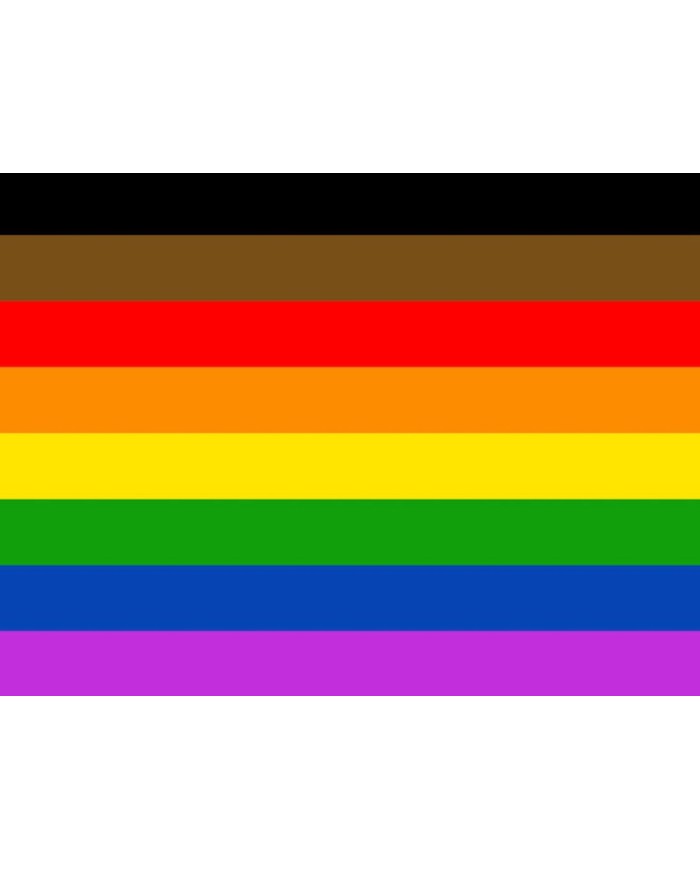 Bandera LGTBIQA+ Racial inclusiva Bandera LGTBIQA+ Racial inclusiva