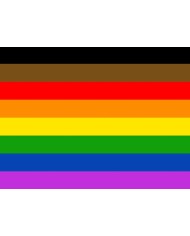 Bandera LGTBIQA+ Racial inclusiva Bandera LGTBIQA+ Racial inclusiva