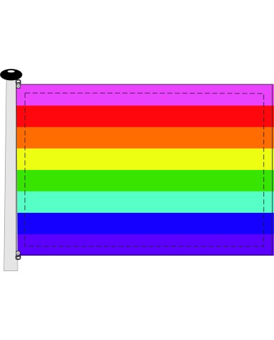 Bandera Orgullo LGTBIQA+ original de ocho franjas Bandera Orgullo LGTBIQA+ original de ocho franjas
