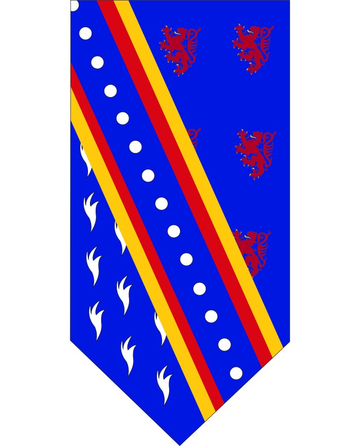 Bandera medieval leones arminios y banda