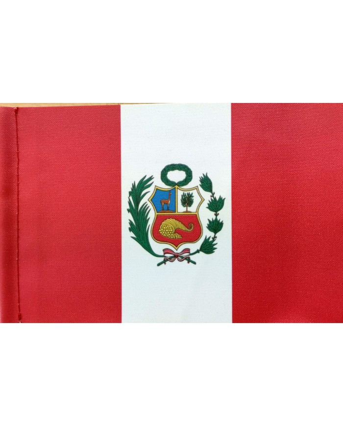 Bandera Perú 10 x 15 cm.